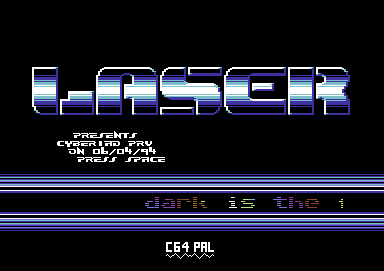 Screenshot of "Cyberiad" - Crack: Laser - Published by - on Commodore 64 (19xx)