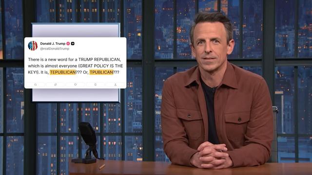 Trump proposes a new word for "Trump Republicans": Shorten it to "Tepublicans" or simply "Tpublicans" if you're too lazy to type one extra "e".