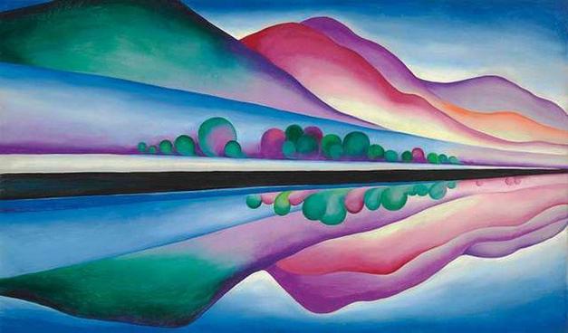  Lake George Reflection by Georgia O'Keeffe, oil on canvas