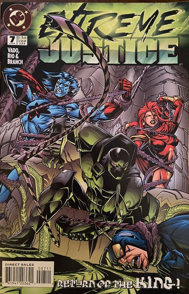 the cover of the comic book with color added 