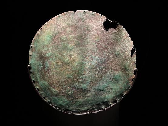 Photo of the Nebra Sky Disc's back.