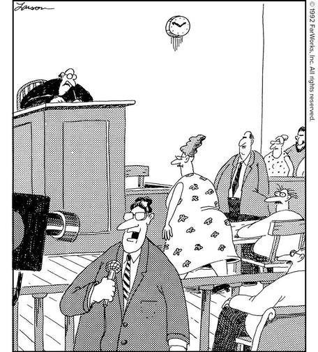 “In this dramatic turn of events, testimony against Mr. Pumpkineater is about to be given by his sister, Jeannie Jeannie Eatszucchini.”