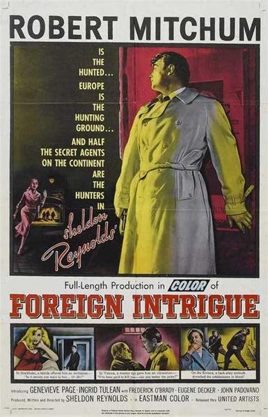 Poster for the 1956 movie Foreign Intrigue