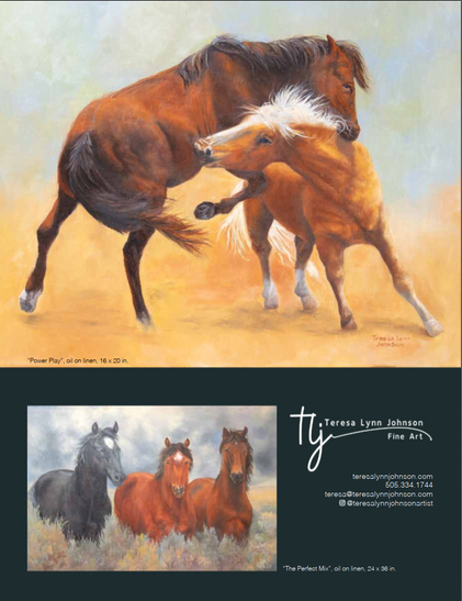 Two paintings of horses.