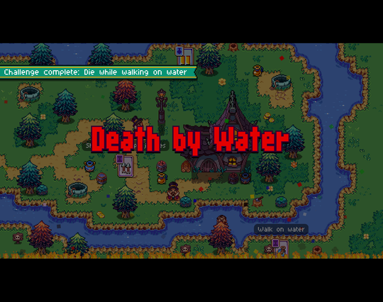 Death by Scrolling game-over screen: Death by Water