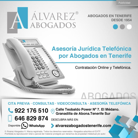 Asesoría Jurídica Telefónica por Abogados en Tenerife. Soluciones al instante. Fácil, rápido y ágil. Contratación Online y Telefónica. Servicio en España. Acceda a nuestra web y amplíe información. https://alvarezabogadostenerife.com/asesoria-juridica-telefonica/ #alvarezabogados #abogados #Tenerife #tenerifelegal #legal #justicia #abogadostenerife