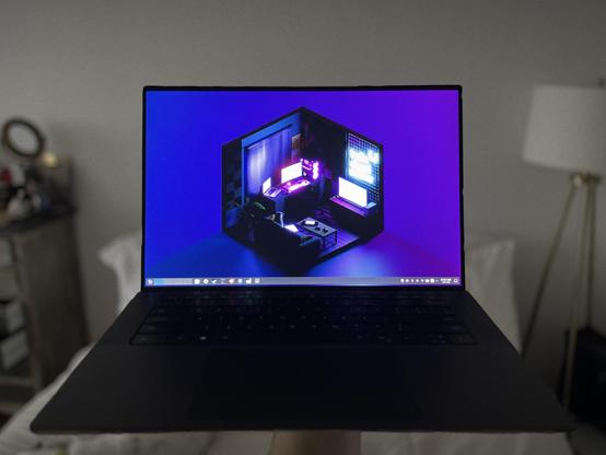 A laptop displaying the desktop screen. 