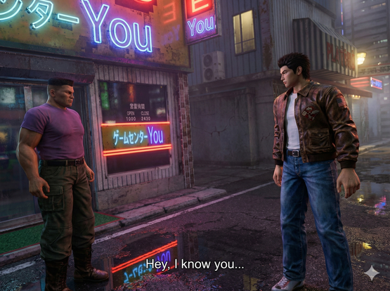 Bad guy saying “Hey, I know you…” to antagonist.