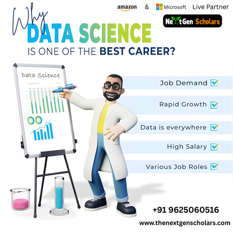 Why Data Science is one of the best Career by NextGen Scholars.
Best Data Analytics and Data Science Training Institute in Pitampura, near to Kohat Enclave Metro Station.
Call/ WhatsApp at:- 9625060516.
