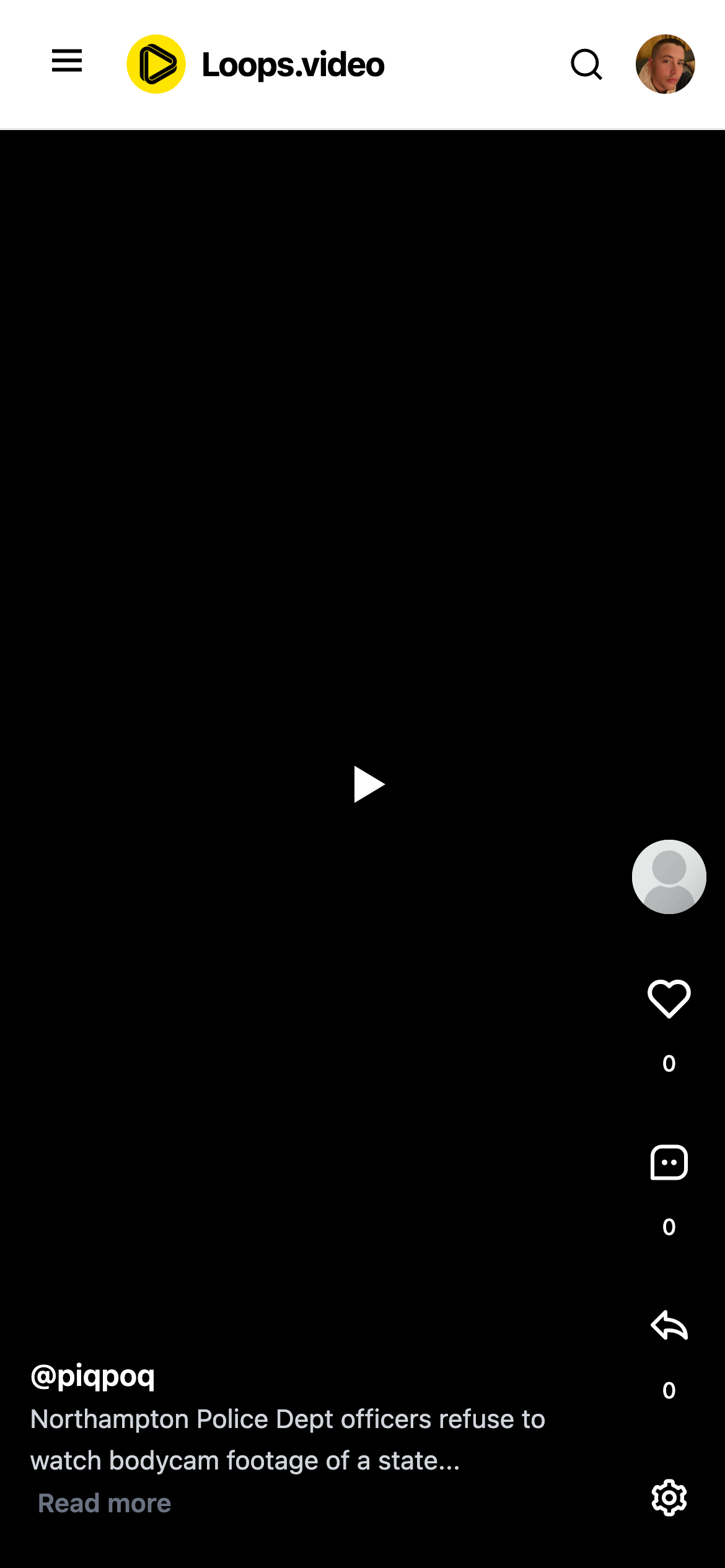 Loops mobile web UI before