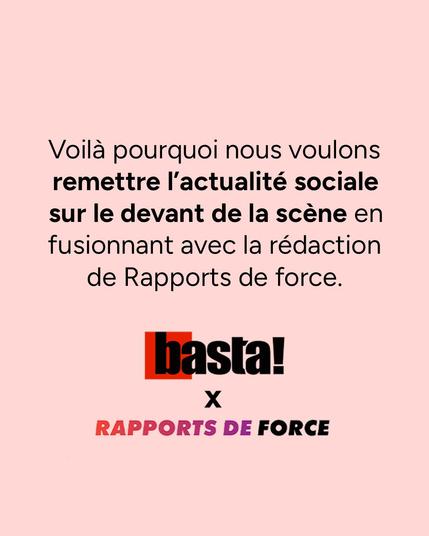 Voila pourquoi nous voulons remettre I'actualité sociale sur le devant de la scène en fusionnant avec la rédaction de Rapports de force.
