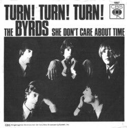 The front cover of The Byrds Turn Turn Turn single