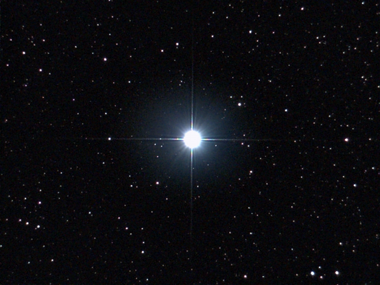 The Star Deneb - unprocessed image. It is one of the three stars that form the prominent asterism known as the Summer Triangle.