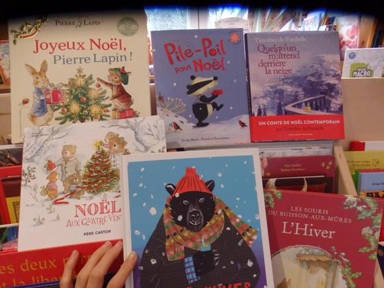 sélection de livres autour de Noël et de l'hiver