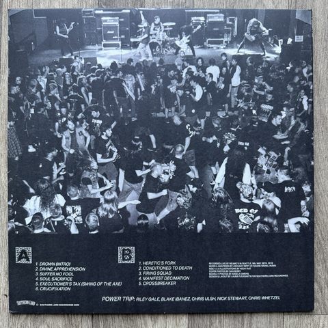 Power trip live in Seattle on Orange splatter vinyl back cover