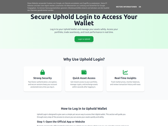 Screenshot of phishing site