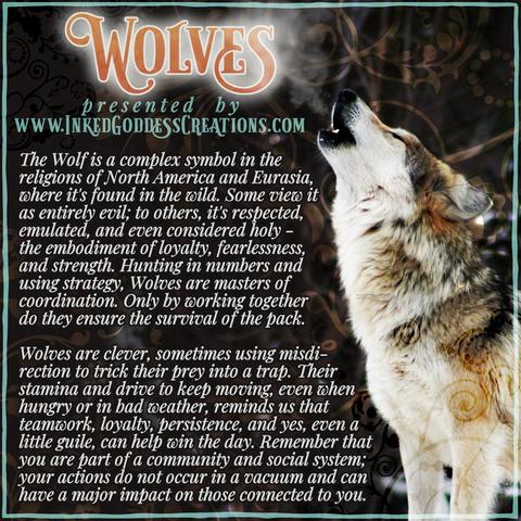 A graphic about Wolves from Inked Goddess Creations.
