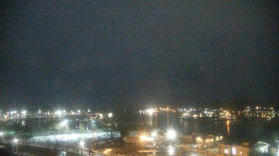 View looking north from the Charlotte Genesee Lighthouse on the Genesee River feeding into Lake Ontario. // Image captured at: 2025-12-10 22:22:36 UTC (about 8 min. prior to this post) // Current Temp in Rochester: 37.79 F | 3.22 C // Precip: light rain // Wind: WSW at 13.802 mph | 22.21 kph // Humidity: 90%