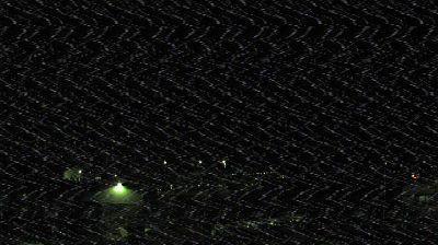 View looking ENE from within the City Centre Airport on the shores of Lake Ontario near Toronto. // Image captured at: 2025-12-11 02:25:41 UTC (about 5 min. prior to this post) // Current Temp in Toronto: 26.19 F | -3.23 C // Precip: light shower snow // Wind: NW at 31.004 mph | 49.89 kph // Humidity: 82%