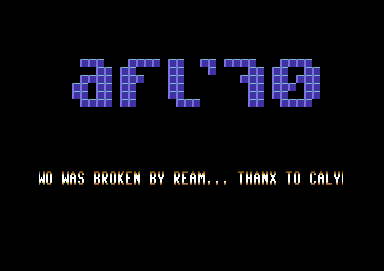 Screenshot of "Wallstreet Part Two" - Crack: Alpha Flight (AFL) - Published by Sascha Ehrenbrink on Commodore 64 (1995)