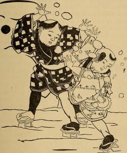 Representation of snowball fight in visual art