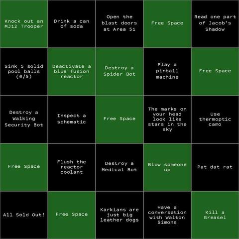 Completed Bingo Lines:
Diagonals: Top Left Down