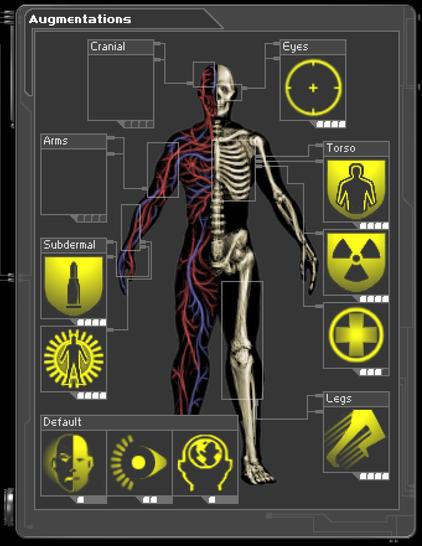 F3 - Ballistic Protection (Level 4)
F4 - EMP Shield (Level 4)
F7 - Speed Enhancement (Level 4)
F8 - Targeting (Level 4)
F9 - Energy Shield (Level 4)
F10 - Environmental Resistance (Level 4)
F11 - Regeneration (Level 3)
F12 - Light (Level 2)
