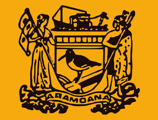 Flag of Independent State of Aramoana, a former micronation.