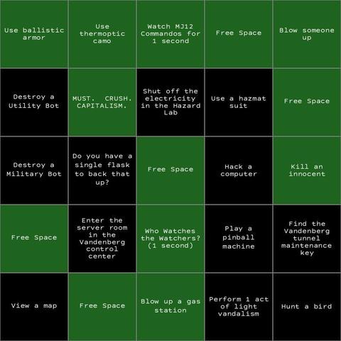 Completed Bingo Lines:
Rows: 1