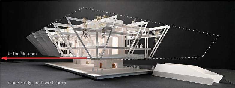 Gyaros Island of Exile - Offshore oilrig reuse - Museum walkthrough access pier; research hub above