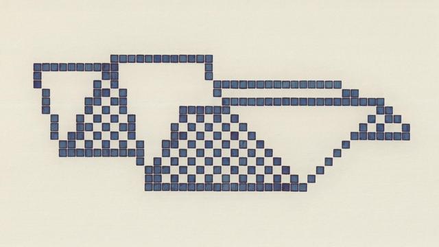 Fountain pen illustration of the paper airplane from the classic Mac game, Glider.