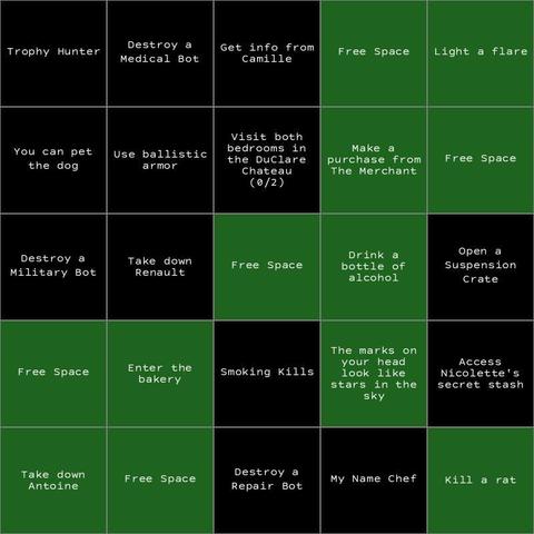 Completed Bingo Lines:
Diagonals: Bottom Left Up