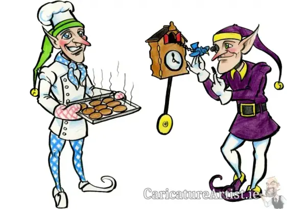 Santas Elves Baking and Crafting