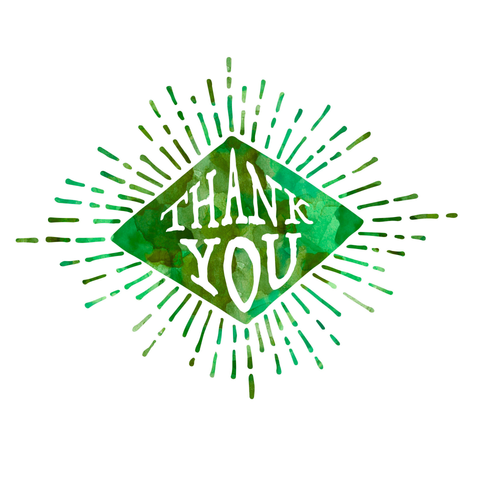 A graphic that says thank you.