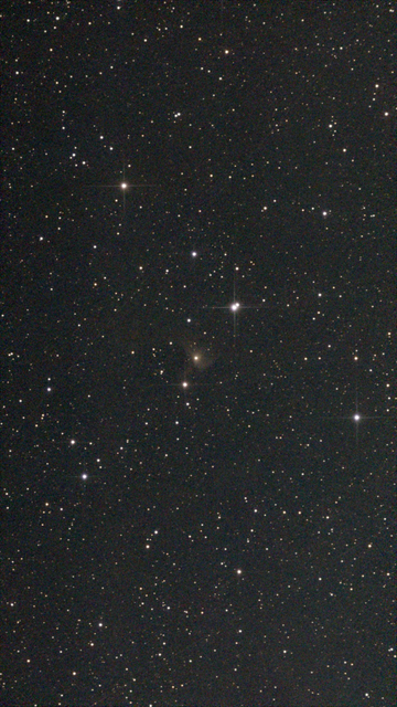VdB 141 / Sh2-136 - The Ghost Nebula - unprocessed image. Spanning 2 light-years, this reflection nebula contains several "protostars" or infant stars currently forming deep within its dust clouds.