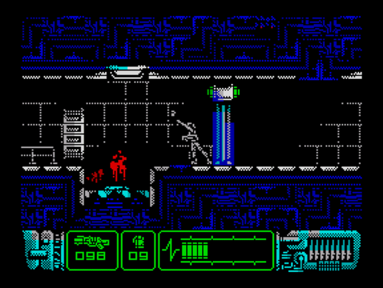 Even though "Aliens: Neoplasma" is a ZX Spectrum 128K game, with all its limitations, I found it to be a very immersive game. It's just hard enough to be challenging, without being frustrating.

The music is the same throughout the game but, instead of becoming annoying, it contributes to the atmosphere.

Really, this is probably the best game around for the ZX Spectrum. There's a sequel, but I haven't played too much of that yet.