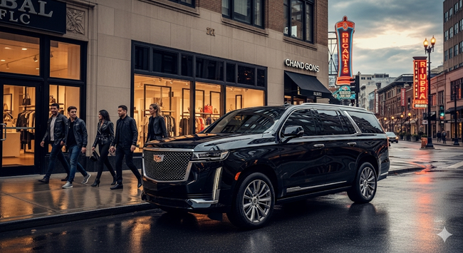 Executive luxury limousine in Chicago, professional chauffeur providing airport, corporate, and event transportation by Level Up Limo.