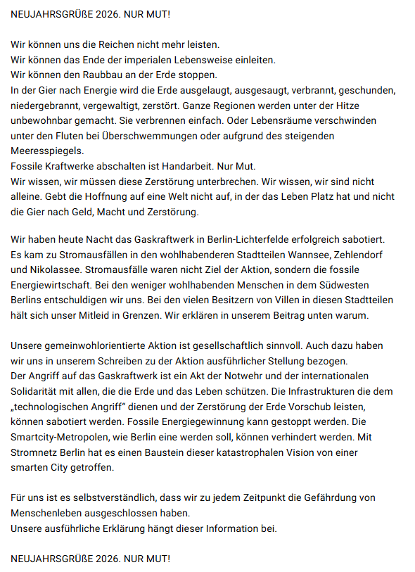 Stromausfall im Berliner Südwesten Januar 2026