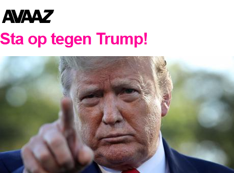 Sta op tegen Trump!