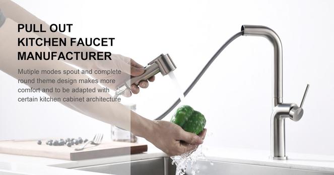 Pull Out Kitchen Faucet Manufacturer
Mutiple modes spout and complete round theme design makes more comfort and to be adapted with certain kitchen cabinet architecture.

#pulloutkitchenfaucet #kitchenfaucet #faucet #manufacturerfaucet #chinafaucet