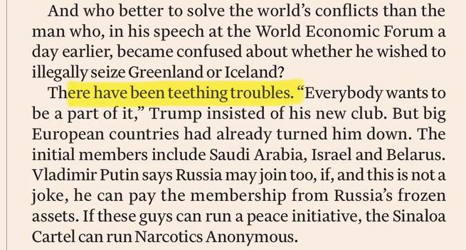 There have been teething troubles. "Everybody wants to be a part of it," Trump insisted of his new club. But big European countries had already turned him down.