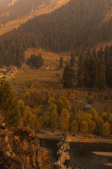View from the hilltop. Pahalgam