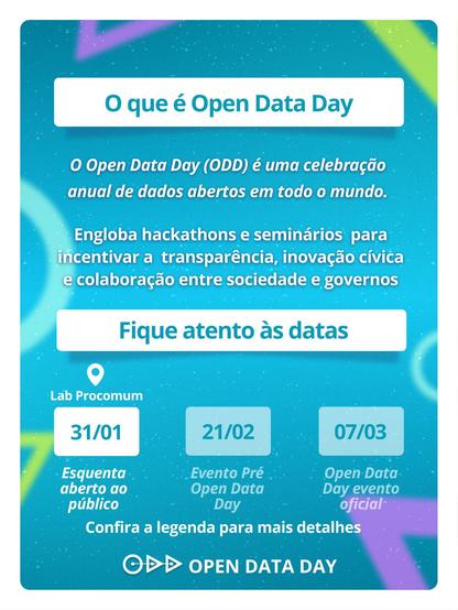Arte do esquenta do open data day no dia 31/01