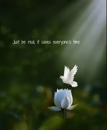 Just be real; it saves everyone's time.