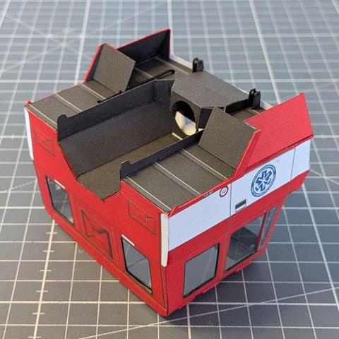 Bottom/rear view of the cab with the covers.