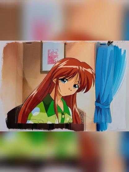 Azusa cel with matching background.