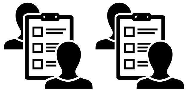 hard look at conference evaluations: an illustration of people looking at evaluation forms