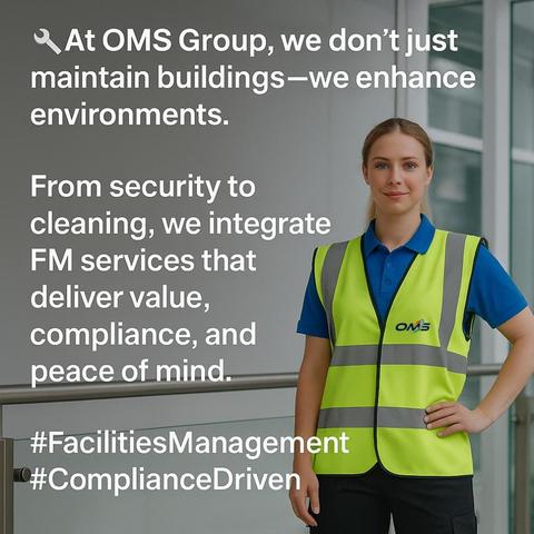 Women in high visability vest with OMS logo on left breast