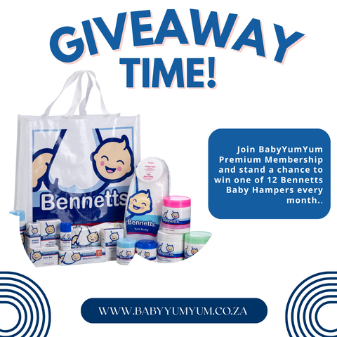 Parenting comes with enough surprises! Let this be a good one ๐ Become a BabyYumYum Premium member and every month in 2026, you could be treated to a Bennetts Baby Hamper filled with gentle, trusted baby-care essentials worth R1,150. No extra steps, no forms, just ongoing love and support for you and your little one. Click here to join:https://zurl.co/As5xM #BabyYumYum #BYY #BYYPremium #BennettsBaby #ParentingSupport #BabyCareEssentials #GiveawaySA