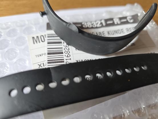 Schwarzes Armband von Uhr 